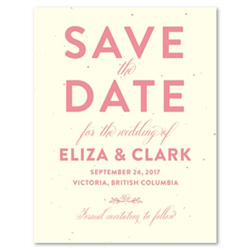 Plantable Save the Date ~ Bright and Bold