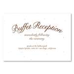 Green Wedding Insert cards ~ Buffet Reception (seeded paper)