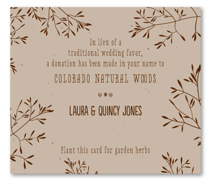 Tree Branch Wedding Favors ~ Charming Foliage