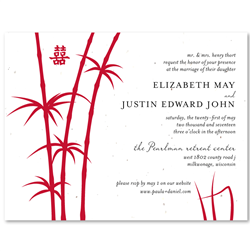 Seeded Paper Invitations ~ Chinese Bamboo by ForeverFiances Weddings