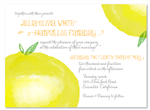 Lemon Yellow Wedding Invitations | Citrus Theme