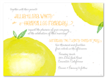 Yellow Wedding Invitations ~ Citrus Lemon