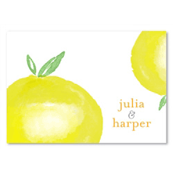 Lemon Citrus Thank you cards by ForeverFiances Weddings