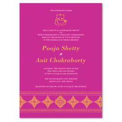 Indian Wedding Invitations with Ganeshaaya Diamonds