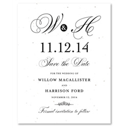 Save the Date on Seed Paper ~ Classic Heraldry by ForeverFiances Weddings