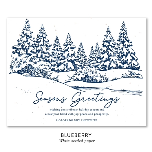 Snow Business Holiday Cards on seeded paper | Cozy Snow by Green Business Print