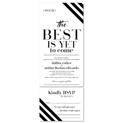 Sophisticated Black Stripes Wedding Invitations | Duke's Choice | Send and Sealed