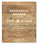 Rustic Reception Rehearsal Dinner Invitations