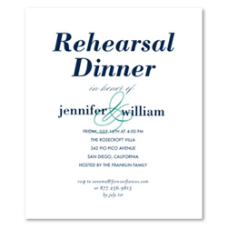 Elegant Reception Rehearsal Dinner Invitations