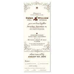 Unique Wedding Invitations ~ Elegant Back Country (100% recycled paper)