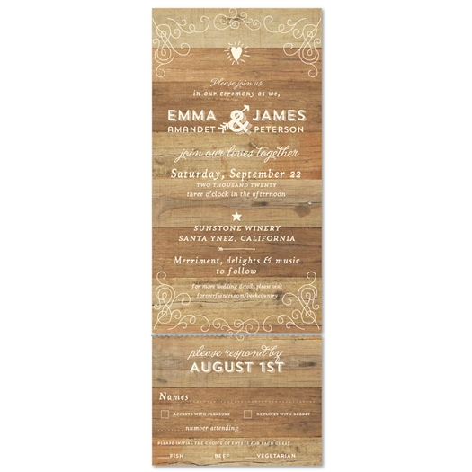 Woodsy Wedding Invitations | Elegant Back Country (100% recycled paper)