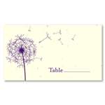 Seeded Paper Dandelion Table Cards | Ever Wish (Deep Purple, Nature's Green)