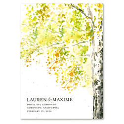 Unique Wedding Programs ~ Fall Birch (white seeded paper)