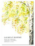 Unique Wedding Programs ~ Fall Birch (100% recycled paper)