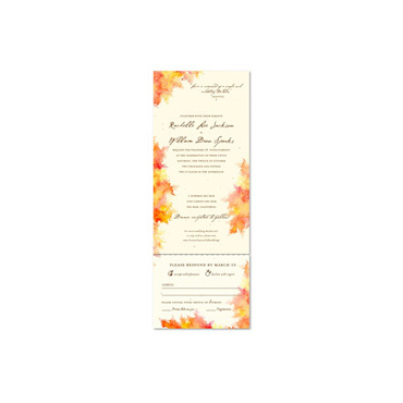 Watercolor Wedding Invitations on Plantable Paper ~ Fall Colors