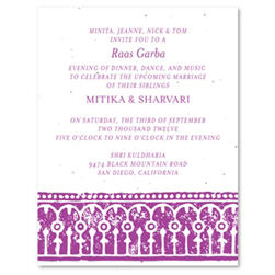 Fancy Raas Garba Invitations (seeded paper)