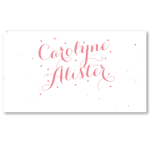 Fancy Script Table Cards | Festive