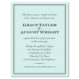 Tiffany Blue Wedding Invitations ~ Forever Eco-Chic *plantable