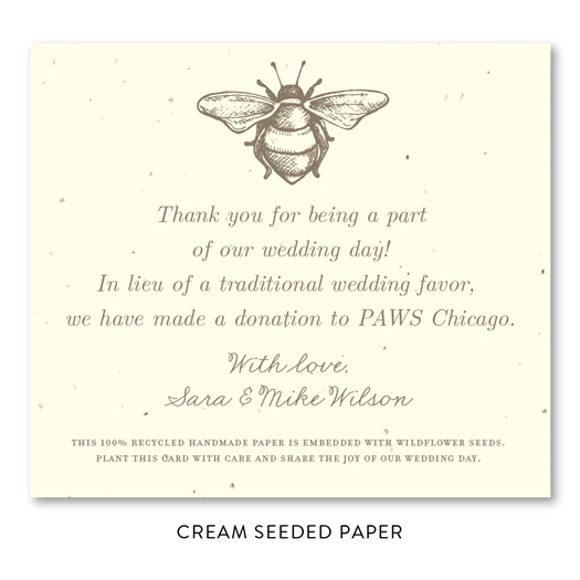 Seeded Paper Wedding Favors ~ French Bee