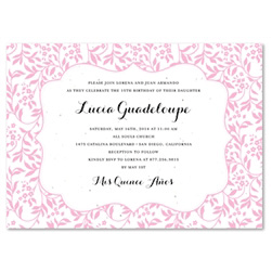 Garden Quinceanera Invitations on seeded paper ~ Cheery Garden