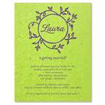 Green Bridal Shower Invitations - Garden Vines