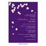 Green Bat Mitzvah Invitations with Gentle Blooms