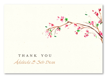 Cherry Blossoms Thank you cards by ForeverFiances Weddings