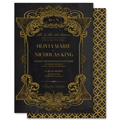 Chalkboard Wedding Invitations | Golden Gatsby