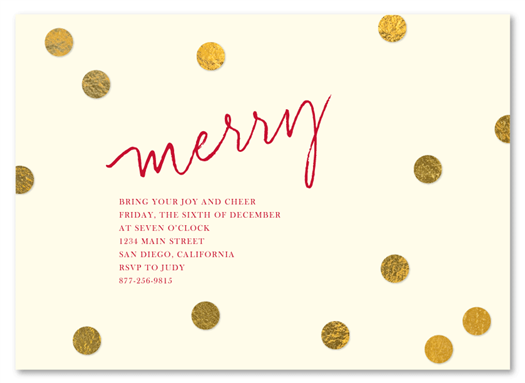 Corporate Holiday Invitations | Goldy Dots