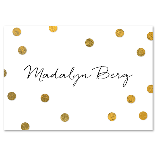 Gold Polka Dots Thank You Card | Goldy Dots (100% recycled paper)