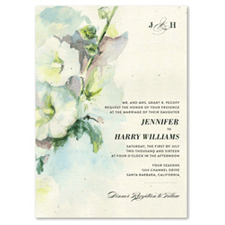 Delicate Wedding Invitations ~ Gorgeous Blooms (watercolor)