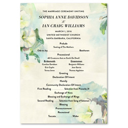 Bloom Wedding Programs | Gorgeous Blooms (100% recycled paper)