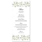 Seeded Paper Menus ~ Green Vines on plantable paper