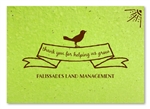 Plantable Thank you notes ~ Green Bird by Green Business Print