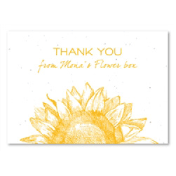 Plantable Thank you notes | Happy Sunflower