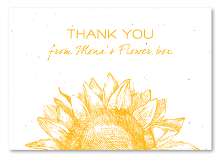 Plantable Thank you notes | Happy Sunflower