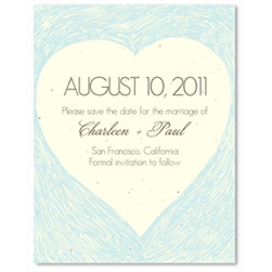 Plantable Save the Date cards ~ Heart