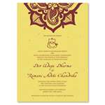 Indian Wedding Invitations on seeded paper - Henna Flower