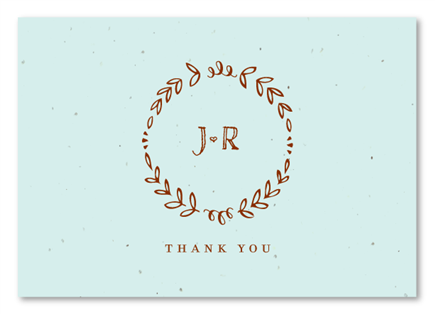 Tiffany Blue Thank you cards ~ Heritage Frame