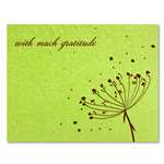 Thank Greetings - Love Scene (Bright Green garden herbs seeded paper - Chocolate print)