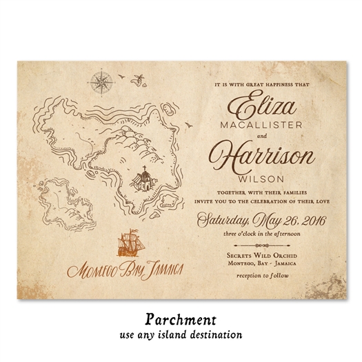 Tropical Destination Wedding Invitations | Island Winds