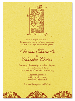 Indian Wedding Invitations ~ Krishna