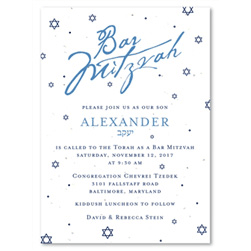 Star Bar Mitzvah Invitations | L'Chaim