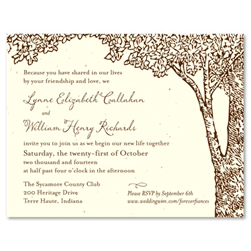 Plantable Tree Wedding Invitations | La Foret (seeded paper)