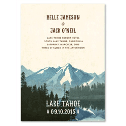 Rustic Wedding Programs ~ Lake Tahoe (unique on recycled woodsy paper)