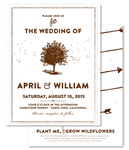 Green Wedding Invitations | Living Tree (Seeded paper)