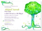 Watercolor Bat Mitzvah Invitations | Living Tree