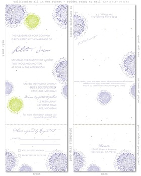 Lavender Wedding Cards ~ Lolita (plantable paper)