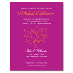 Mehndi Insert cards ~ Lotus flower