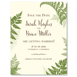 Fern Wedding Announcement Cards | Lovely Fern